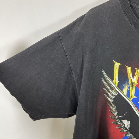 Vintage Lynyrd Skynyrd 1999/2000 Tour T Shirt XL Black Single Stitch Oneita - Picture 6 of 14